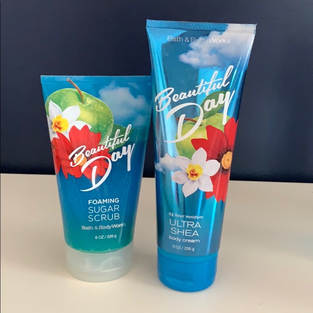 Lotion and sugar scrub